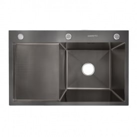 Кухонна мийка Britc HM HS7848R-B 78x48x21 см Сірий