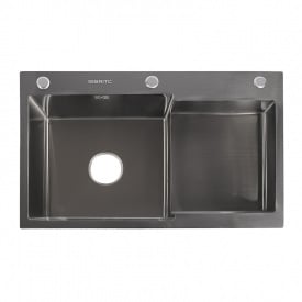 Кухонная мойка Britc HM HS7848LB-B 78x48x21 см Серый