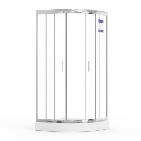 Душевая кабина Britc Lira 80x80 см с поддоном Серебристо-белый