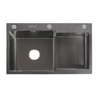 Кухонна мийка Britc HM HS7848LB-B 78x48x21 см Сірий