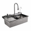 Кухонна мийка Britc MF7546JY-B 21x75x46 см Сірий Ладан