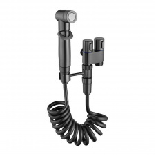 Подвійний кран сантехнічний з гігієнічним душем для унітазу Britc 200 см Anthracite