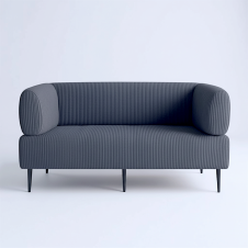 Диван офісний Tobi Sho Бенно-1 з підлокітниками для офісу, вітальні 1800х720х750 велюр вельвет Lotus 98/DK GREY