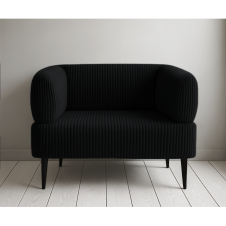 Крісло офісне Tobi Sho Бенно-1 з підлокітниками для офісу, вітальні 1000х720х750 велюр вельвет Lotus 100/BLACK