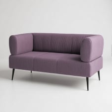 Диван офісний Tobi Sho Бенно-1 з підлокітниками для офісу, вітальні 1400х720х750 велюр вельвет Lotus 65/LILAC