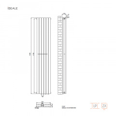 Радиатор дизайнерский Ideale Adele 12 6/1800/354 Черный Черновцы