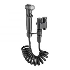 Двойной сантехнический кран с гигиеническим душем для унитаза Britc 200 см Anthracite Славута