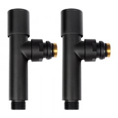 Комплект дизайн кранов Ideale Dante 1/2x1/2 дюйм Черный Славута