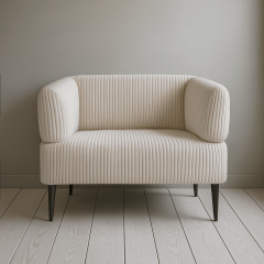 Крісло офісне Tobi Sho Бенно-1 з підлокітниками для офісу, вітальні 1000х720х750 велюр вельвет Lotus 02/LT BEIGE Київ