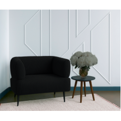 Крісло офісне Tobi Sho Бенно-1 з підлокітниками для офісу, вітальні 1000х720х750 велюр вельвет Lotus 100/BLACK Київ