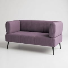 Диван офісний Tobi Sho Бенно-1 з підлокітниками для офісу, вітальні 1500х720х750 велюр вельвет Lotus 65/LILAC Київ
