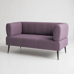 Диван офісний Tobi Sho Бенно-1 з підлокітниками для офісу, вітальні 1200х720х750 велюр вельвет Lotus 65/LILAC Київ