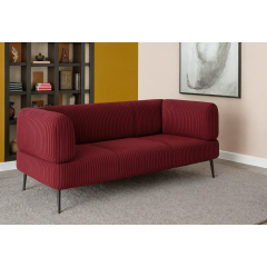 Диван офисный Tobi Sho Бенно-1 с подлокотниками для офиса, гостиной 1400х720х750 велюр Lotus 67/BORDO Киев