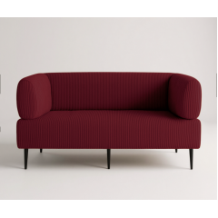 Диван офісний Tobi Sho Бенно-1 з підлокітниками для офісу, вітальні 1800х720х750 велюр вельвет Lotus 67/BORDO Київ