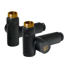 Комплект дизайн кранов под ТЭН Ideale Senso 1/2x1/2 дюйм Черный Ивано-Франковск