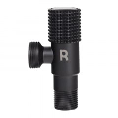 Кран угловой Remi STB 1/2х3/4 дюйм Черный Лосиновка