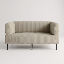 Диван офісний Tobi Sho Бенно-1 з підлокітниками для офісу, вітальні 1800х720х750 велюр вельвет Lotus 02/LT BEIGE