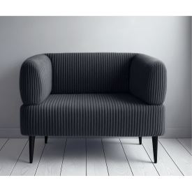 Кресло офисное Tobi Sho Бенно-1 с подлокотниками для офиса, гостиной 1000х720х750 велюр вельвет Lotus 98/DK GREY