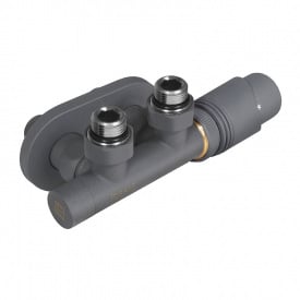 Комплект дизайн кранов с термоголовкой Ideale Duo 1/2x1/2 дюйм Антрацит