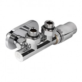 Комплект дизайн кранов с термоголовкой Ideale Duo 1/2x1/2 дюйм Хром