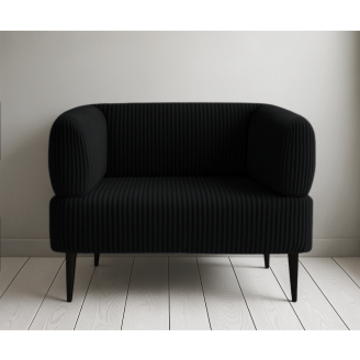 Крісло офісне Tobi Sho Бенно-1 з підлокітниками для офісу, вітальні 1000х720х750 велюр вельвет Lotus 100/BLACK