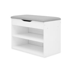 Тумба для взуття з сидінням FrostFeel-9 (німфея альба, 68х36х49 см) Лосиновка