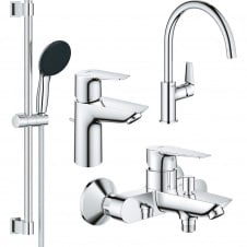 Комплект змішувачів для ванни і кухні Grohe QuickFix Start Edge (UA202501SK)