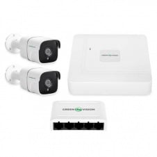 Комплект відеоспостереження на 2 камери GreenVision GV-IP-K-W68/02 4MP (Lite)