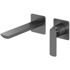 Змішувач для раковини Kohlman Experience графіт + BOX прихованого монтажа (QW180EG)