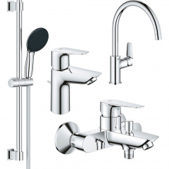 Комплект змішувачів для ванни і кухні Grohe QuickFix Start Edge (UA202501SK) Красноград