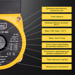 Насос циркуляционный Mytec OTP 6/25S 180 Полтава