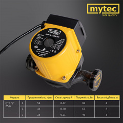 Насос циркуляционный Mytec OTP 6/25S 180 Полтава