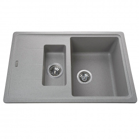 Гранітна мийка Globus Lux IZEO 780x500-А0005, сiрий камiнь