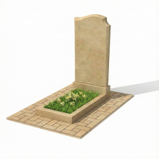 Пам'ятник зі світлого піщаника "фігурний" одинарний