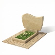 Пам'ятник із жовтого піщаника горизонтальний "хвиля"