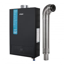 Колонка газова турбована Piegaz Hermes A Turbo Black 55х35х14 см Чорний