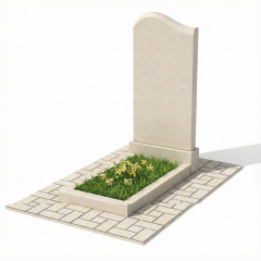 Пам'ятник із світлого піщаника "хвиля" одинарний Дзензелевка