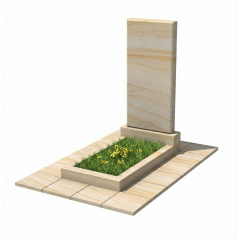 Пам'ятник із світлого райдужного піщаника одинарний Житомир