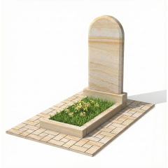 Пам'ятник із райдужного піщаника "півколо" одинарний Белая Церковь