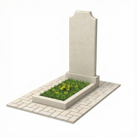 Пам'ятник зі світлого піщаника "фігурний 2" одинарний