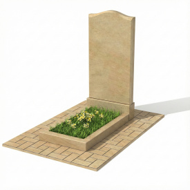 Пам'ятник із жовтого піщаника "наполеон" одинарний