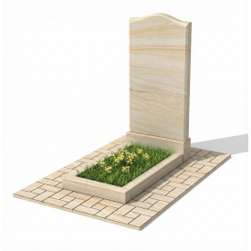 Пам'ятник із райдужного піщаника "наполеон" одинарний