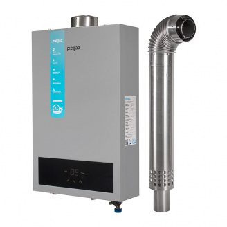 Колонка газова турбована Piegaz Hermes A Turbo 55х35х14 см Grey