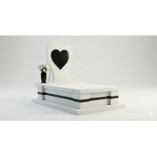 Пам'ятники елітні білі мармуровий пісковик "серце"