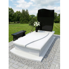 Пам'ятники елітні білі мармуровий пісковик варіант 3 Каменка-Днепровская