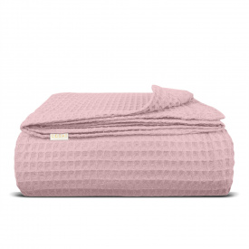 Покривало COSAS Sakura Greek Waffle 230х240 см Рожевий