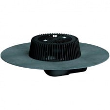 Покрівельна воронка Hutterer&Lechner DN75 горизонтальний випуск з відсікачем повітря та полімербітумним полотном (HL64HPower)