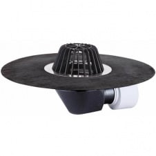 Покрівельна воронка Hutterer&Lechner GmbH DN75/110 горизонтальний випуск з бітумним полотном (HL64H)