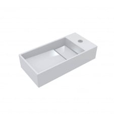 Умивальник Miraggio Toni 450 L, miramarble, білий глянцевий