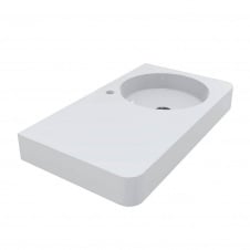 Умивальник Miraggio Loop 800 R, miramarble, білий глянцевий